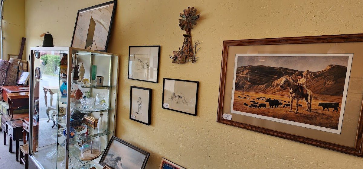 Gallery wall of framed artwork